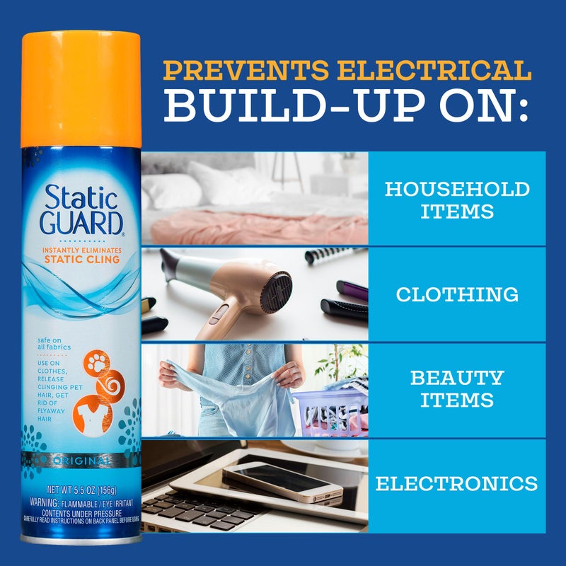 Static Guard Fabric Spray, Original Scent, 5.5 Ounce Can - Image 4